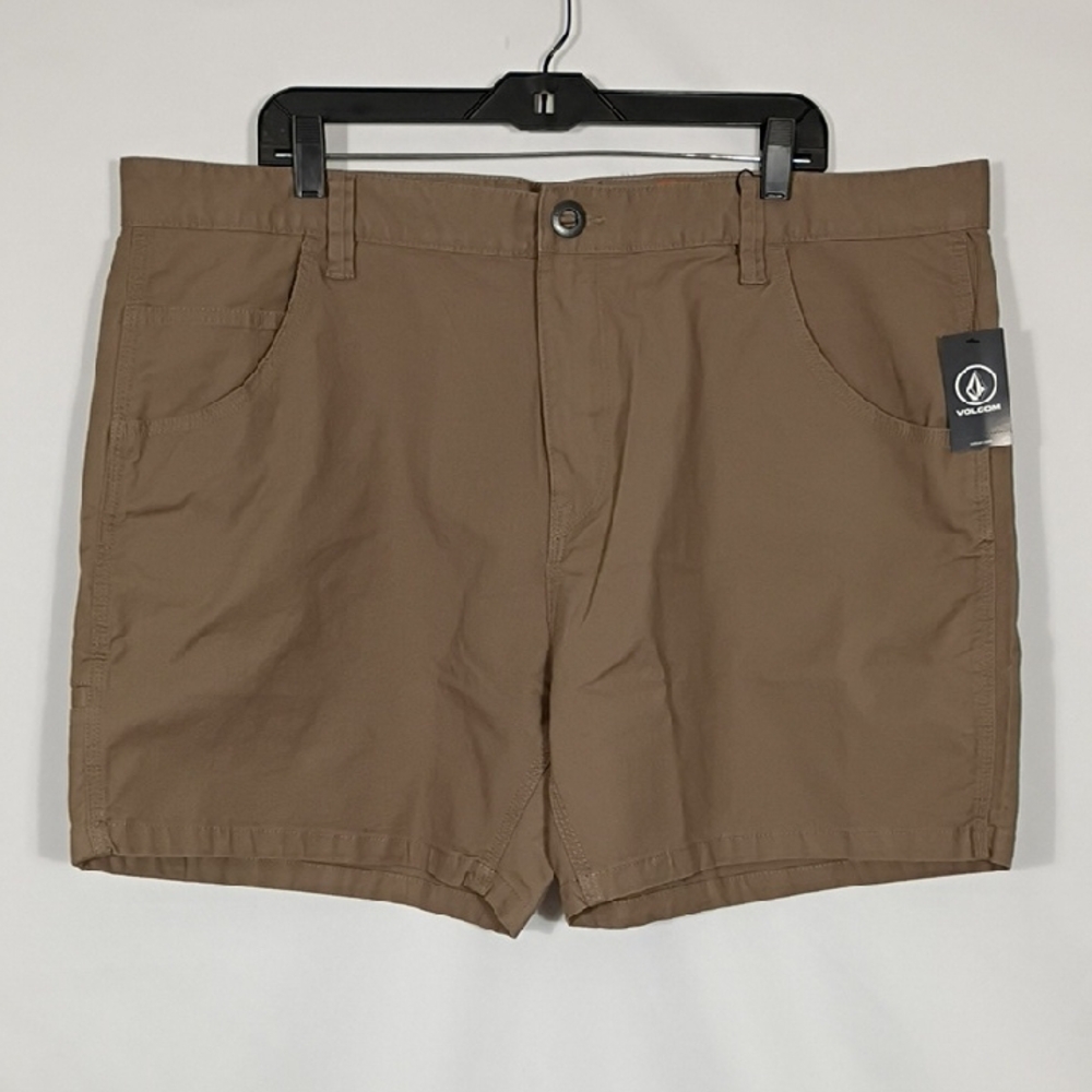 NWT Volcom Men's Brown Bevel Work Short 15 Modern Fit Size 42"